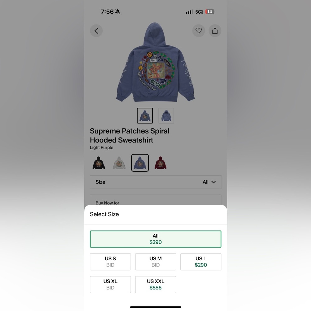 SUPREME PATCHES SPIRAL HOODED SWEATSHIRT - Picture 4 of 15
